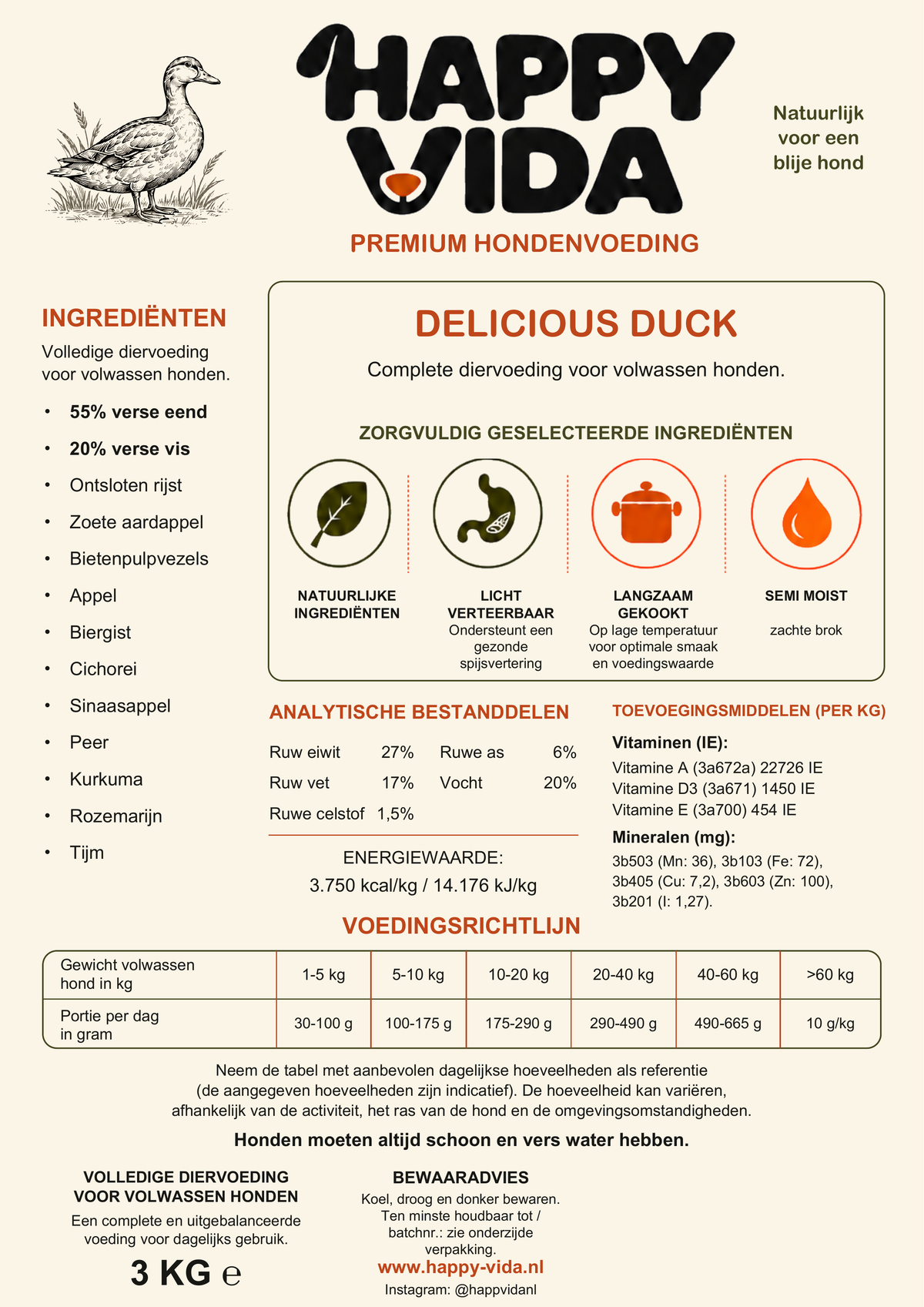 HAPPY VIDA Adult – Delicious Duck